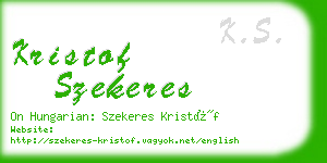 kristof szekeres business card